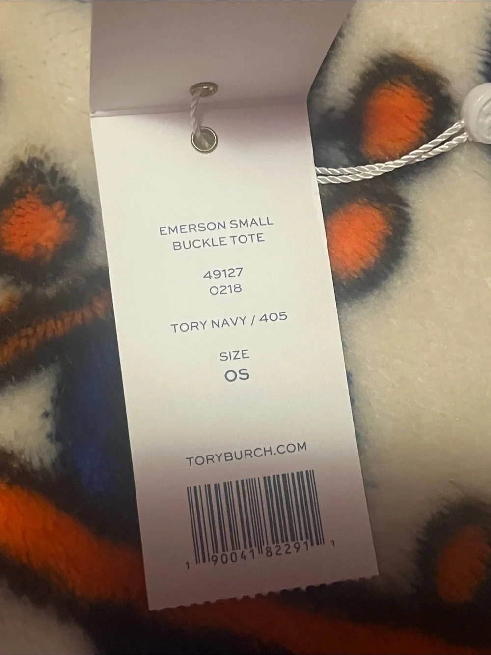 Tory Burch dark blue Leather Shoulder Tote with silver Hardware
